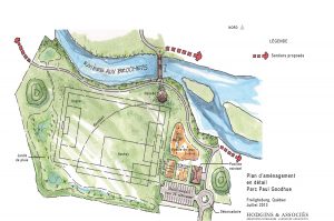 Hodgins-heta-architectes-paysagistes-Plan d'aménagement en détail Parc Paul Goodhue